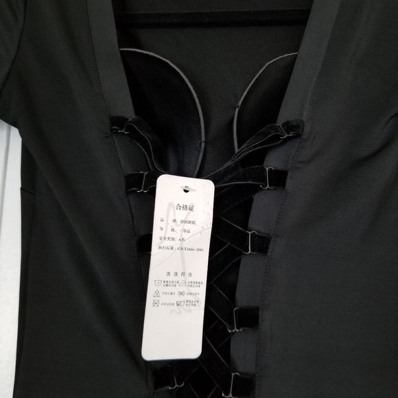 Latin/Salsa dance dress, black, size medium, NWT - Picture 5 of 6